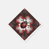 ラディ渦巻形のバードフラクタルアートデザイン、 スタンダードカクテルナプキン (角)