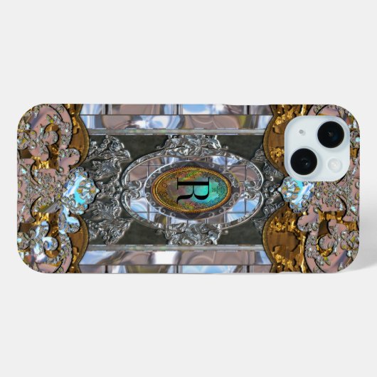 ラデキュアかわいらしモノグラムプラス Case-Mate iPhoneケース (裏面 (横))