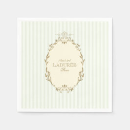 ラデュレパリスパティスレフランスのイヴィインテージ誕生日 スタンダードカクテルナプキン