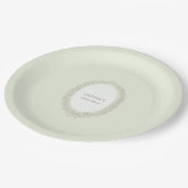 ラデュレフランスのカフェパティスリー赤ちゃんシャワーグリーン ペーパープレート (アングル)