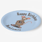 ラトおもしろいーとカメパーソナライズされたラの誕生日 ペーパープレート (アングル)