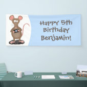 ラトおもしろいーとカメパーソナライズされたラの誕生日 横断幕 (トレードショー)