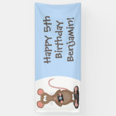 ラトおもしろいーとカメパーソナライズされたラの誕生日 横断幕 (縦)