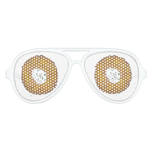 ラトクハッピーハヌカーハヌカー（ユダヤ教の祭り）ユダヤ教ホリデービープ アビエーターサングラス (正面)