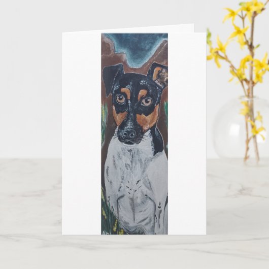 ラトネロインキャニオン絵を描ズバイアルフレッドキツネ カード (黄色い花)