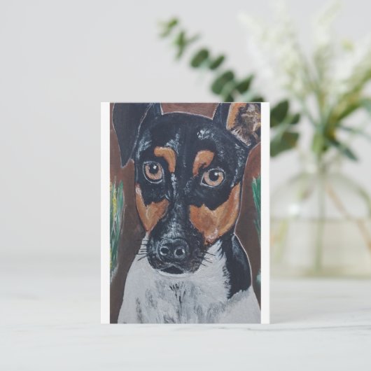 ラトネロインキャニオン絵を描ズバイアルフレッドキツネ ポストカード (スタンド正面)