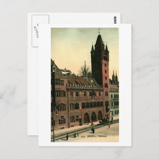 ラトハウスバーゼルスイスヴィンテージ ポストカード (正面/裏面)