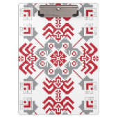 ラトビアのアユークリスフォークアート幾何学的メダリオン クリップボード (正面)