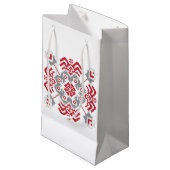 ラトビアのアユークリスフォークアート幾何学的メダリオン スモールペーパーバッグ (正面アングル)