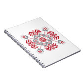 ラトビアのアユークリスフォークアート幾何学的メダリオン ノートブック (右側)