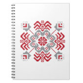 ラトビアのアユークリスフォークアート幾何学的メダリオン ノートブック (正面)
