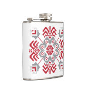 ラトビアのアユークリスフォークアート幾何学的メダリオン フラスク (右)