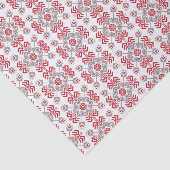 ラトビアのアユークリスフォークアート幾何学的メダリオン 薄葉紙 (詳細)