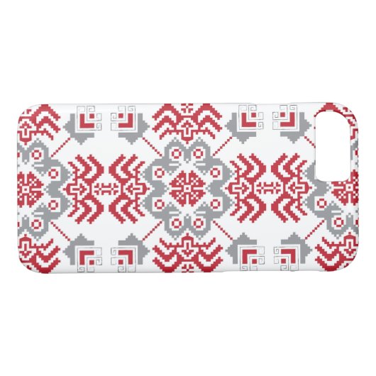 ラトビアのアユークリスフォークアート幾何学的メダリオン Case-Mate iPhoneケース (裏面(横))