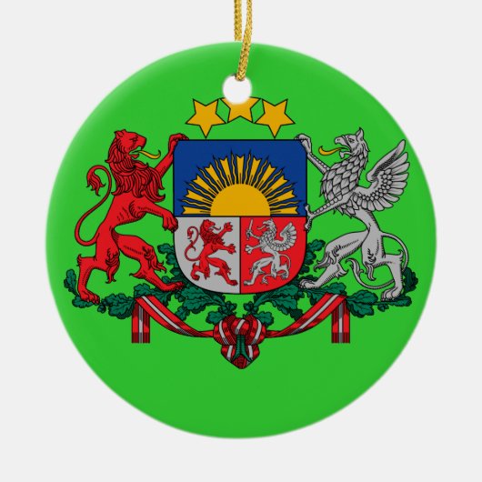 ラトビアのカスタムな陶磁器のオーナメント セラミックオーナメント (正面)