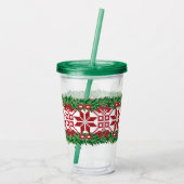 ラトビアのクリスマスの星 アクリルタンブラー (裏面)