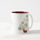 ラトビアのクリスマスツリーのマグ ツートーンマグカップ (正面右)