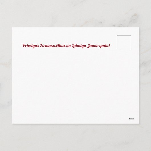 ラトビアのクリスマス民謡 シーズンポストカード (裏面)