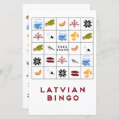 ラトビアのビンゴカードバージョン5 (正面/裏面)