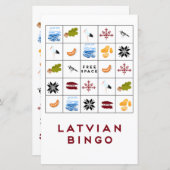 ラトビアのビンゴカードバージョン6 (正面/裏面)