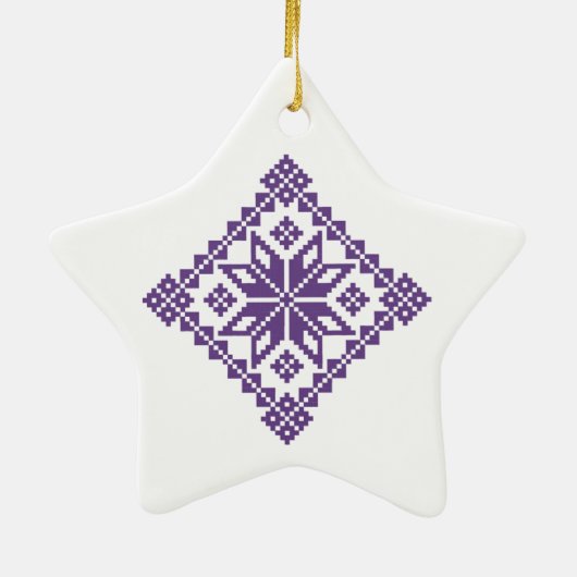 ラトビアのプラグーオーナメント、ピラグとのオーナメント、 セラミックオーナメント (裏面)