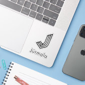 ラトビアのユールマラの市章 シール (ノートパソコンとiPhone)