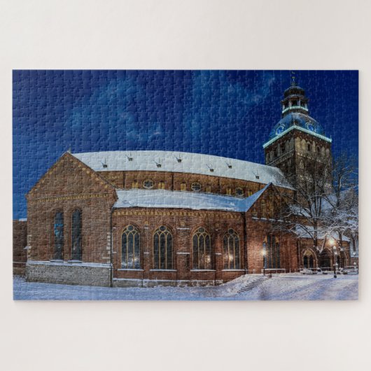 ラトビアのリガにあるドーム大聖堂 ジグソーパズル (横)