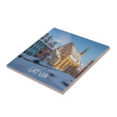 ラトビアのリガの冬の聖ペテロ教会 タイル (側面)