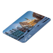 ラトビアのリガの冬の聖ペテロ教会 マグネット (左側)