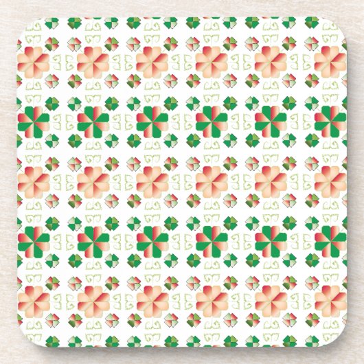 ラトビアの伝統的な太陽の幾何学模様 コースター (正面)