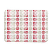 ラトビアの伝統的な太陽の幾何学模様VI マグネット (横)