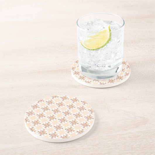 ラトビアの伝統的な太陽の紋様幾何学模様VII コースター (側面)