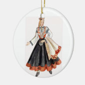 ラトビアの伝統的な衣裳のオーナメント セラミックオーナメント (左)