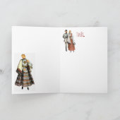 ラトビアの伝統的な衣裳の挨拶状 カード (内部)