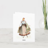 ラトビアの伝統的な衣裳カード カード (裏面)