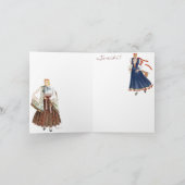 ラトビアの伝統的な衣裳カード カード (内部)