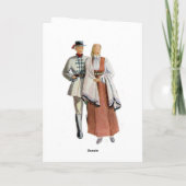 ラトビアの伝統的な衣裳カード カード (裏面)