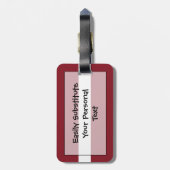 ラトビアの個人簡単IDのフラグ ラゲッジタグ (裏面縦)