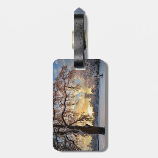 ラトビアの冬の田舎 ラゲッジタグ (裏面縦)