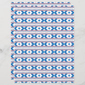 ラトビアの古代シンボルや象徴の青、赤、白のフォークアート (正面/裏面)