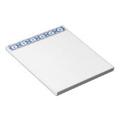 ラトビアの古代シンボルや象徴の青、赤、白のフォークアート ノートパッド (アングル)