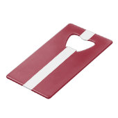 ラトビアの国旗 クレジットカード栓抜き (正面アングル)