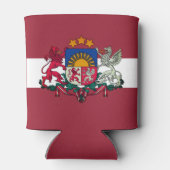 ラトビアの国旗/コート 缶クーラー (裏面)