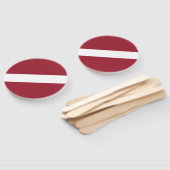 ラトビアの国旗 ハンドファン (組立なし)