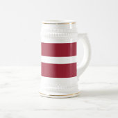 ラトビアの国旗 ビールジョッキ (正面右)