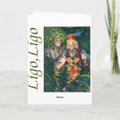 ラトビアの夏至カード カード (裏面)