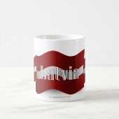 ラトビアの振る旗 コーヒーマグカップ (中央)