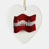 ラトビアの振る旗 セラミックオーナメント (右)