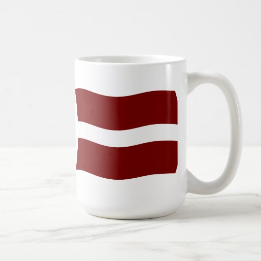 ラトビアの旗マグ コーヒーマグカップ (右)