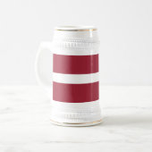 ラトビアの旗 ビールジョッキ (正面左)